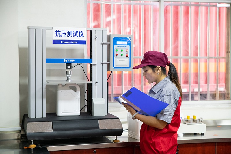 吹塑（sù）桶抗壓測試數據記錄