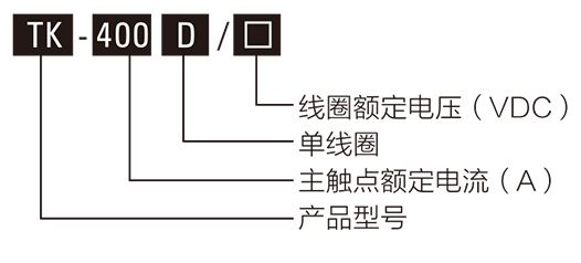 全（quán）密封高壓直流接觸器型號含義（yì）